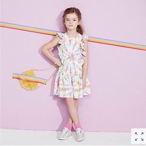 Crewcuts Tie Dye Rick Rack Ruffle Dress